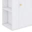Meuble-lavabo compact de 20 po, lavabo en céramique, porte à motif de losanges, poignées dorées, tablettes latérales-1002638582