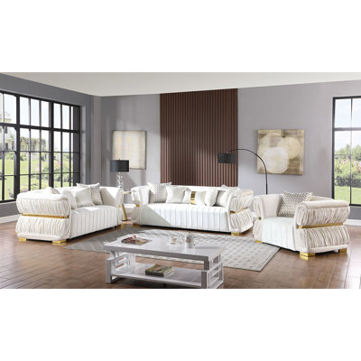 Marylebone 3 - Piece Velvet Living Room Set