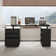 63'' W 3-Drawer Lift Computer Desk Office Desk (30'' H To 45'' H) With Fingerprint Lock And Holey Board