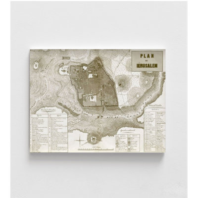 Antique Map Of Jerusalem, Jesus Christ Artwork, Jerusalem Wall Art, Holy Land Print, Religious Wall Art,Unique Religious Map,Framed Wall Art