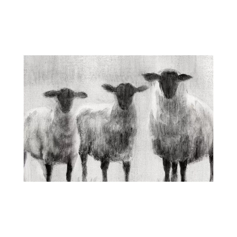 Rustic Sheep I by Ethan Harper - Gallery-Wrapped Canvas Giclée on Canvas, Wrapped Canvas, 101.6 cm H x 66.04 cm W x 1.91 cm D