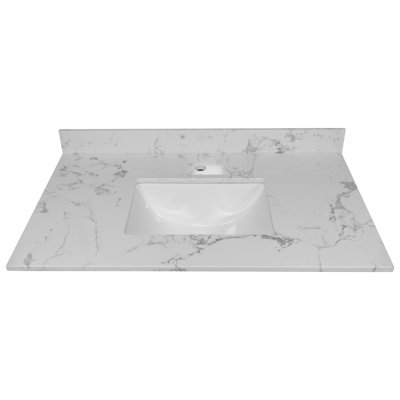Plateau de meuble-lavabo simple 37 po avec lavabo
