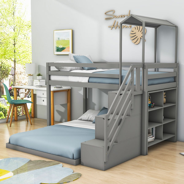 Harper Orchard Ballweg Kids Twin Over Full Bunk Bed & Reviews | Wayfair