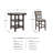 Leangelo 4 - Person Four Leg Dining Set-95210604-95210605-95210606