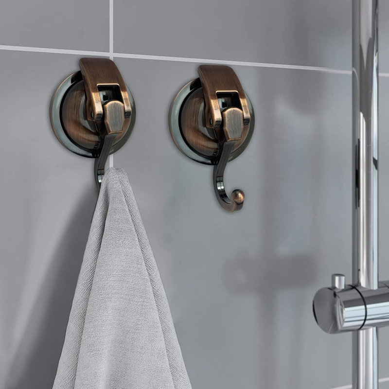 Crochets à ventouse robustes pour la douche et la salle de bain - Crochets à vide réutilisables avec une forte adhérence, aucun perçage requis, idéal pour les serviettes et les décorations