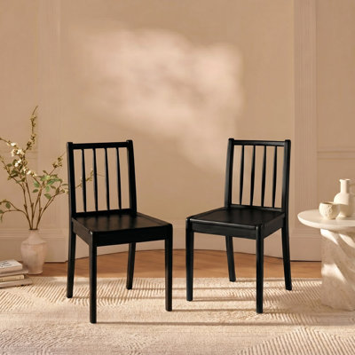 Black Dining Chairs - Set of 2