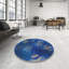 Tapis décoratif bleu Kavita-609783184