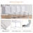 Aurelia Modern 63" Tempered Glass Dining Set - PU Leather Chairs with Chrome Cantilever Base-1126402854