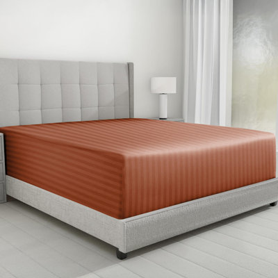 Microfiber Striped Fitted Sheet