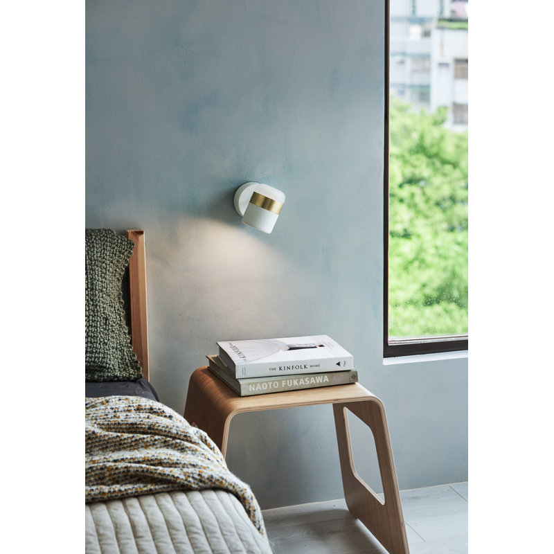 Ling 1 - Light Wall Sconces, White/Brass
