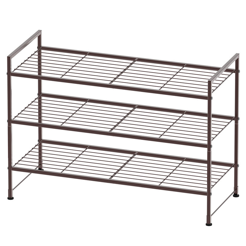 9 Pair Shoe Rack, Bronze
