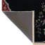 Tapis décoratif rétro à motif floral noir et rouge-432336978