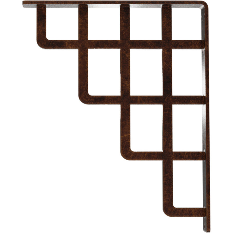Support en fer forgé Diane, Cuivre antique, H 12 po x l 1,5 po x P 10 po