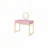 Coleen Pink & Gold Finish Vanity Desk W/Mirror & Jewelry Tray