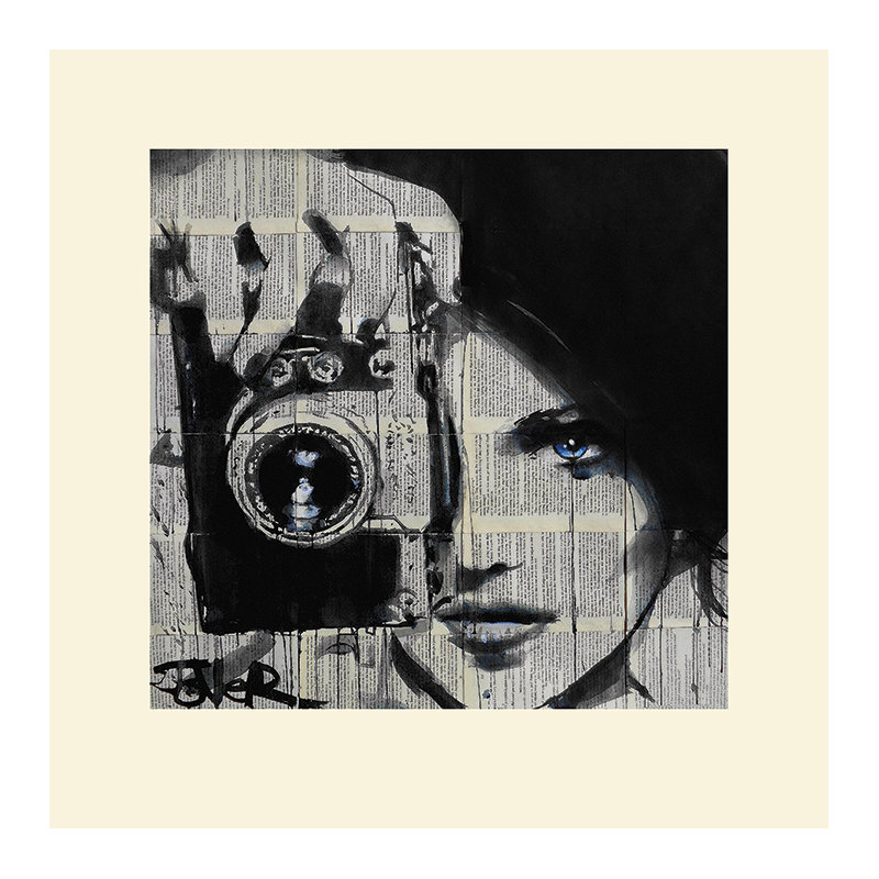 Loui Jover - Painting, No Mount, 40cm H x 40cm W