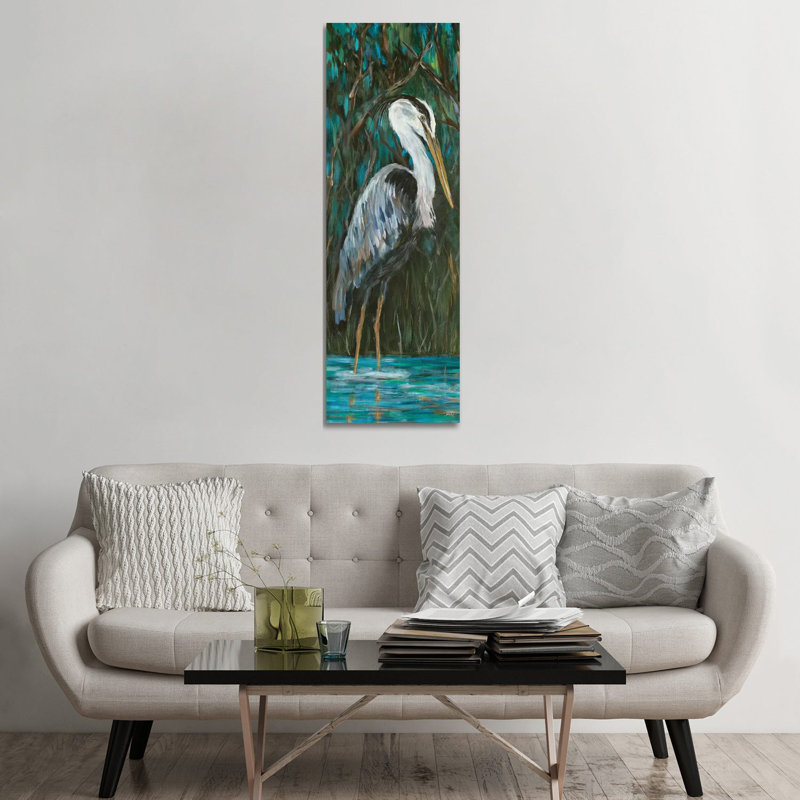 Majestic Heron 1 Piece Wrapped Canvas Painting, 152.4cm H x 50.8cm W x 1.905cm D