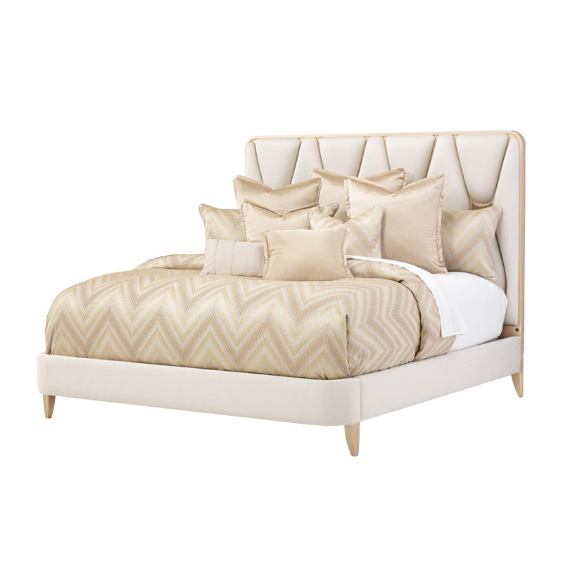 La Rachelle Upholstered Standard 5 Piece Bedroom Set, King