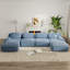 Canapé modulaire en forme de U de 152 po avec larges accoudoirs incurvés et chaises incurvées, sans assemblage-2135484811