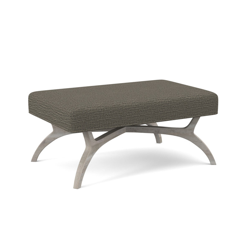 Ansel Upholstered Bench, Bisque, Filigree Ivory