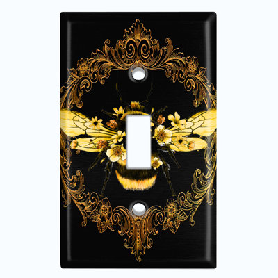 Patterned 1 - Gang Toggle Light Switch Standard Wall Plate