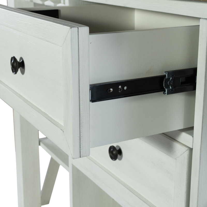 Coleshill 2 Drawer Sideboard w/ Wine Storage, White/Brown