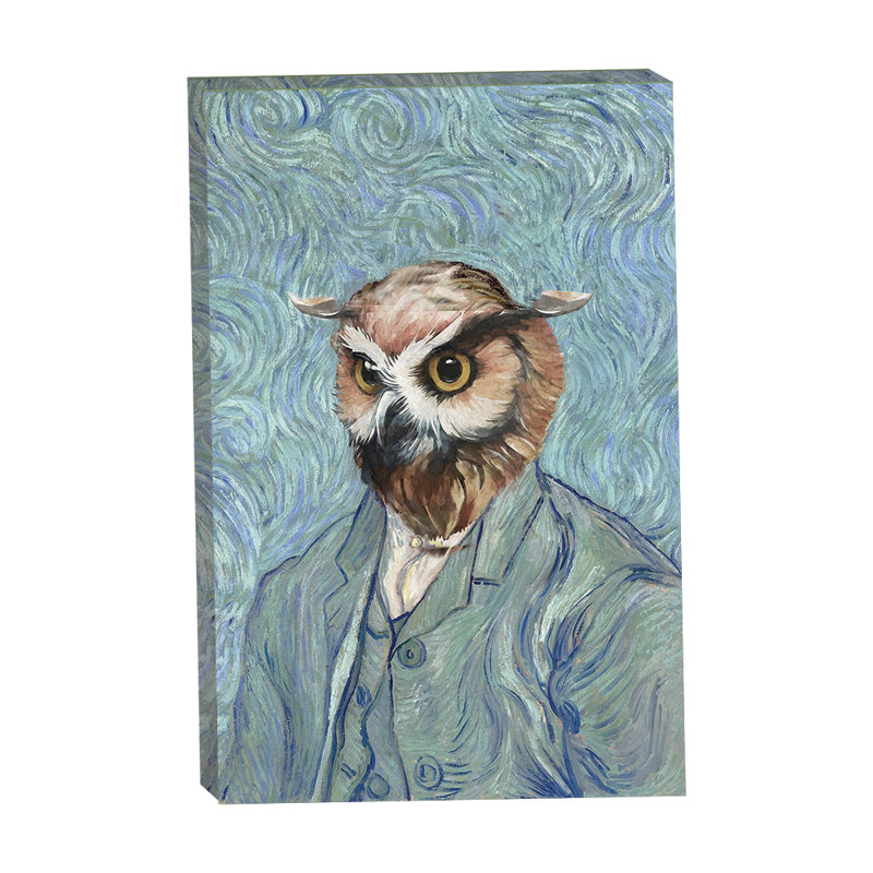 Van Gogh Owl Self Portrait 20x30