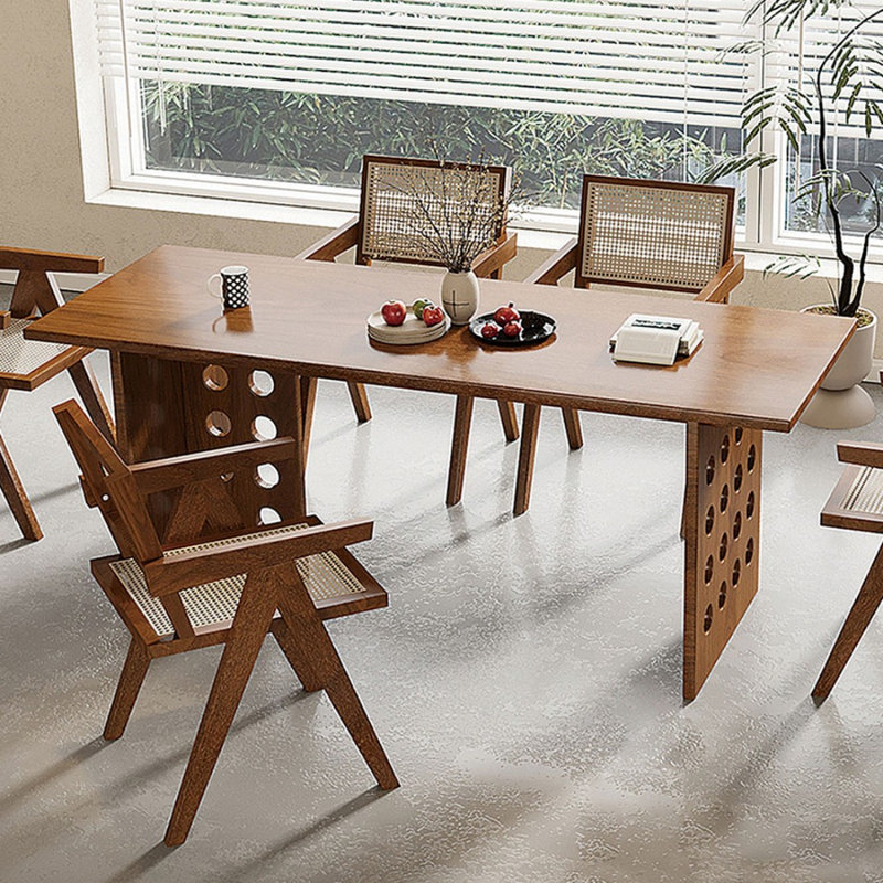 Table de salle à manger Retro, Noyer, H 29,53 po x L 62,99 po x l 31,5 po