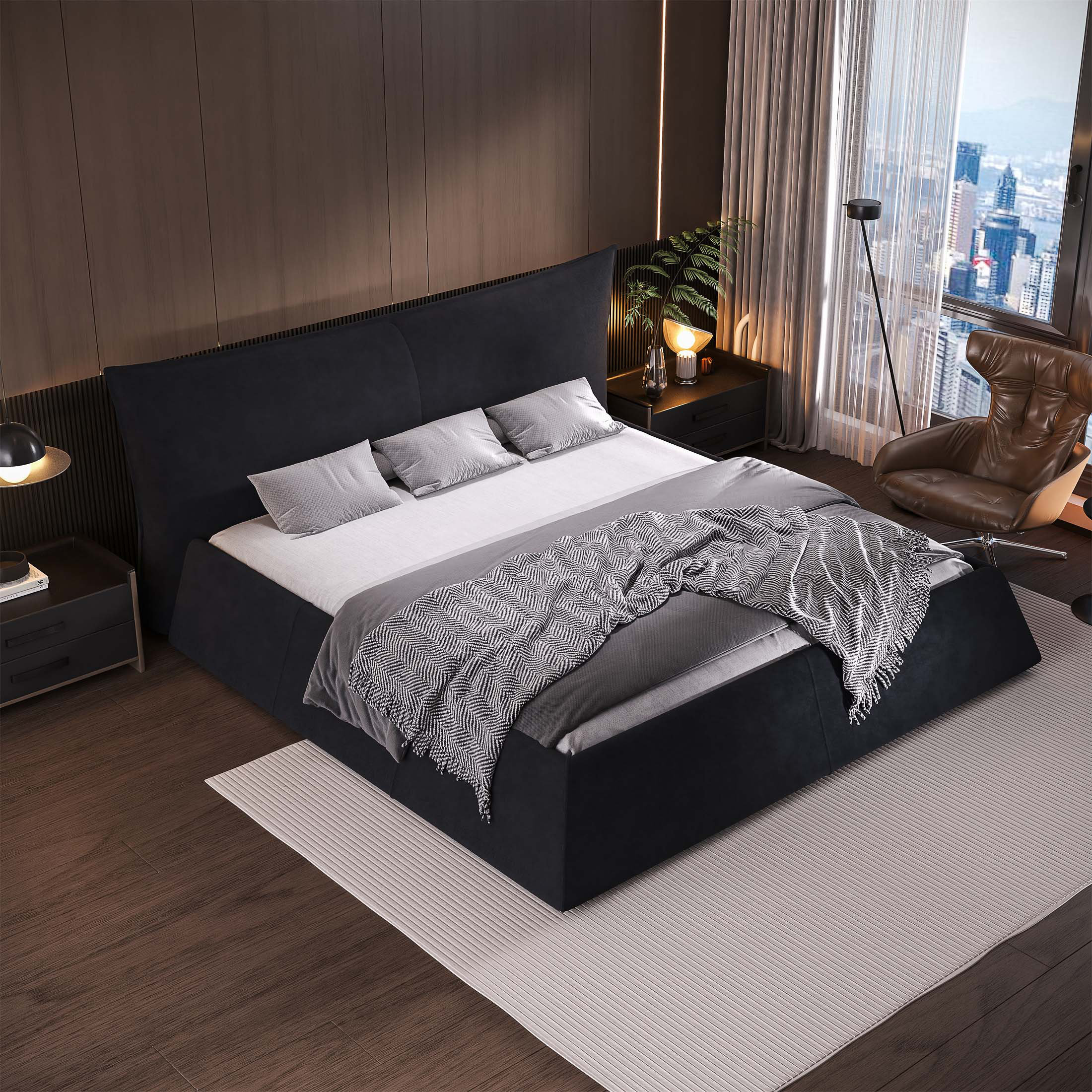 Hokku Designs Black King Bed Wayfair