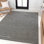 Tapis rayé noir / blanc Aarhus