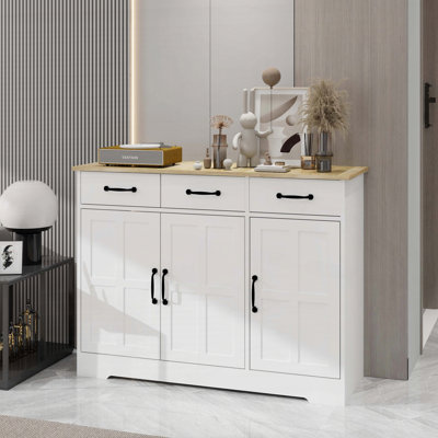 Farmhouse Buffet Sideboard with 3 Drawers