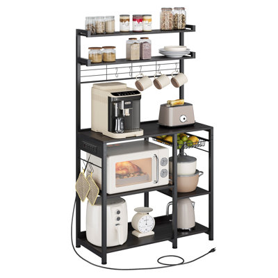 35.4'' Metal Baker's Rack with Microwave Compatibility