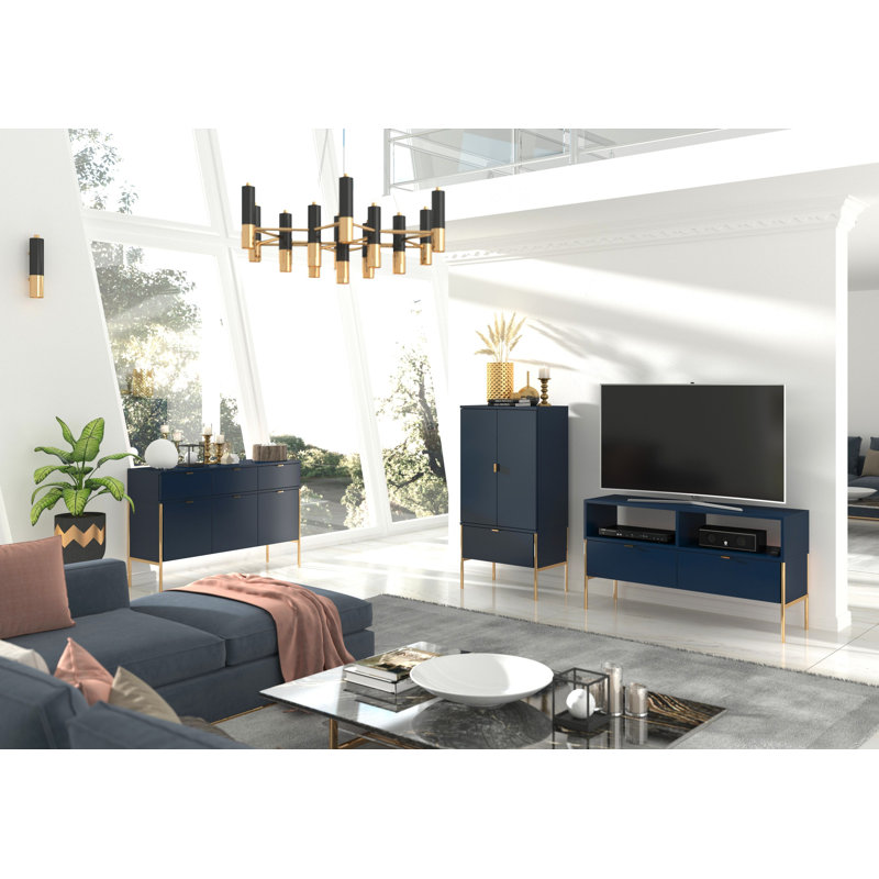 Agosto 120cm Sideboard, Navy Blue