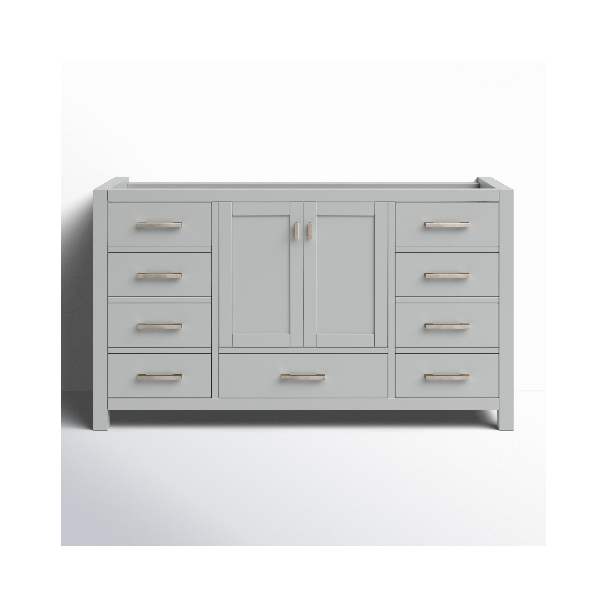 Reba 60'' Single Bathroom Vanity Base, Chilled Gray