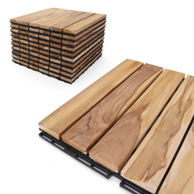 Carreau de terrasse en bois 12 po x 12 po