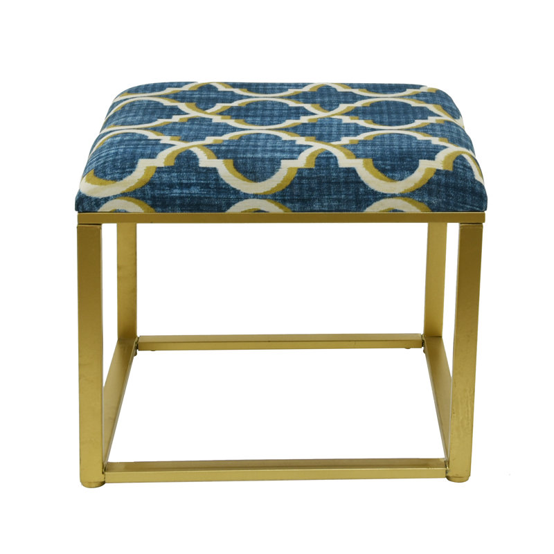 Amburgey Upholstered Ottoman, Lustrous Lattice