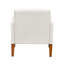 Fauteuil rembourré en chenille beige moderne, ressorts ensachés, structure en bois massif et fauteuil avec housse de coussin amovible en contreplaqué, rembourrage en mousse, siège réversible pour coin lecture-951617583
