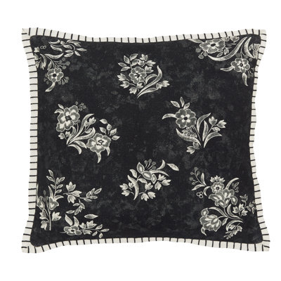 Regal Peacock Floral Square Cushion
