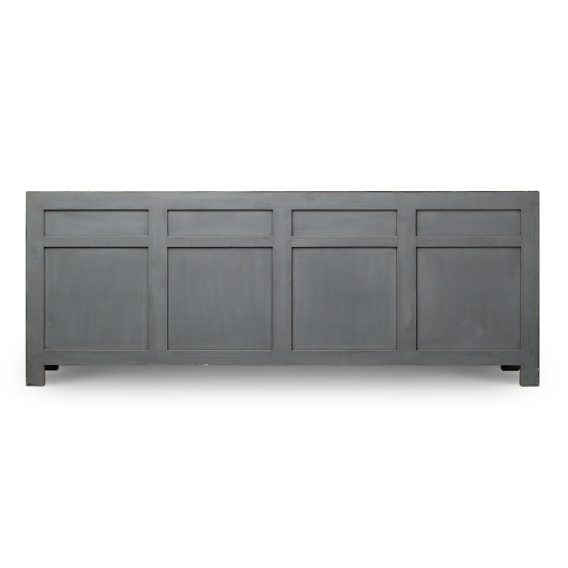 93'' W Solid Wood Sideboard, Matte Black