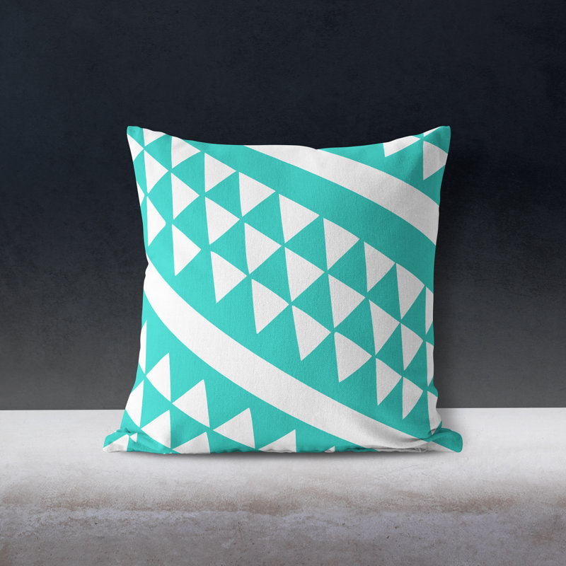 Housse de coussin d'extérieur carré et insert, Menthe, L 19 po x H 19 po