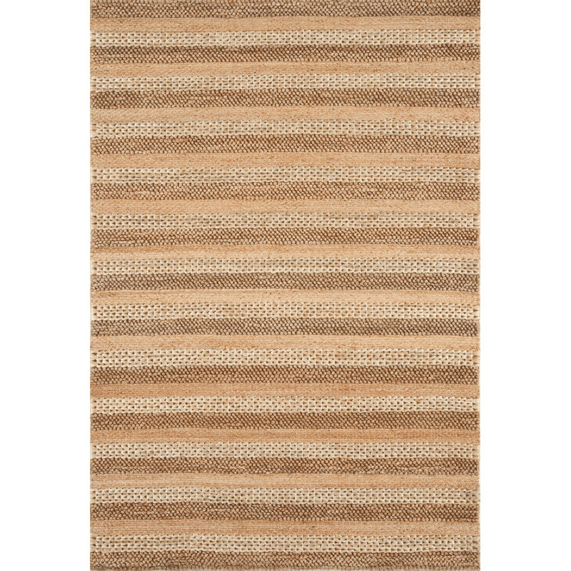 Wong Striped Indoor Rug, Rectangle 9" x 12"