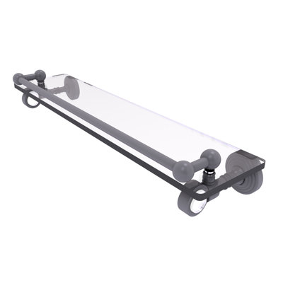 Jarrell Glass Bracket Shelf with Towel Bar