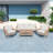 5 - Person Pation Conversation Sofa Set With Swivel Chairs And Cushions-958010261