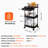 VEVOR 3-Tier Rolling Utility Cart with Drawer, Kitchen Cart with Lockable Wheels