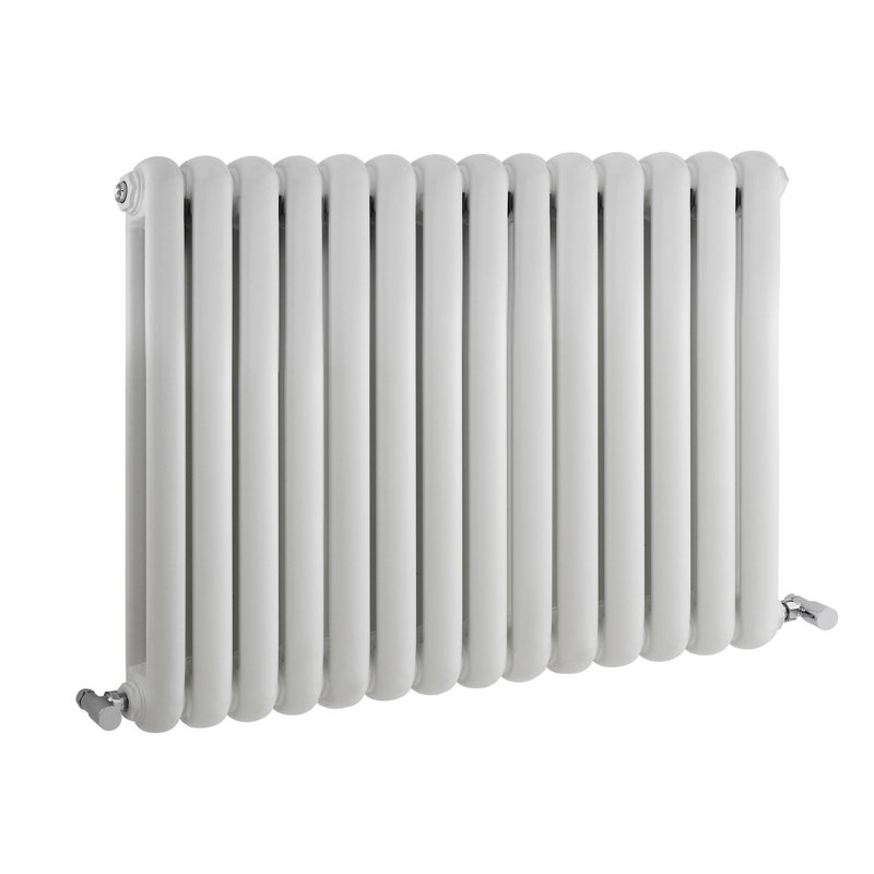 Salvia Horizontal Designer Radiator, Grey, 63.5cm H x 86.3cm W x 8cm D