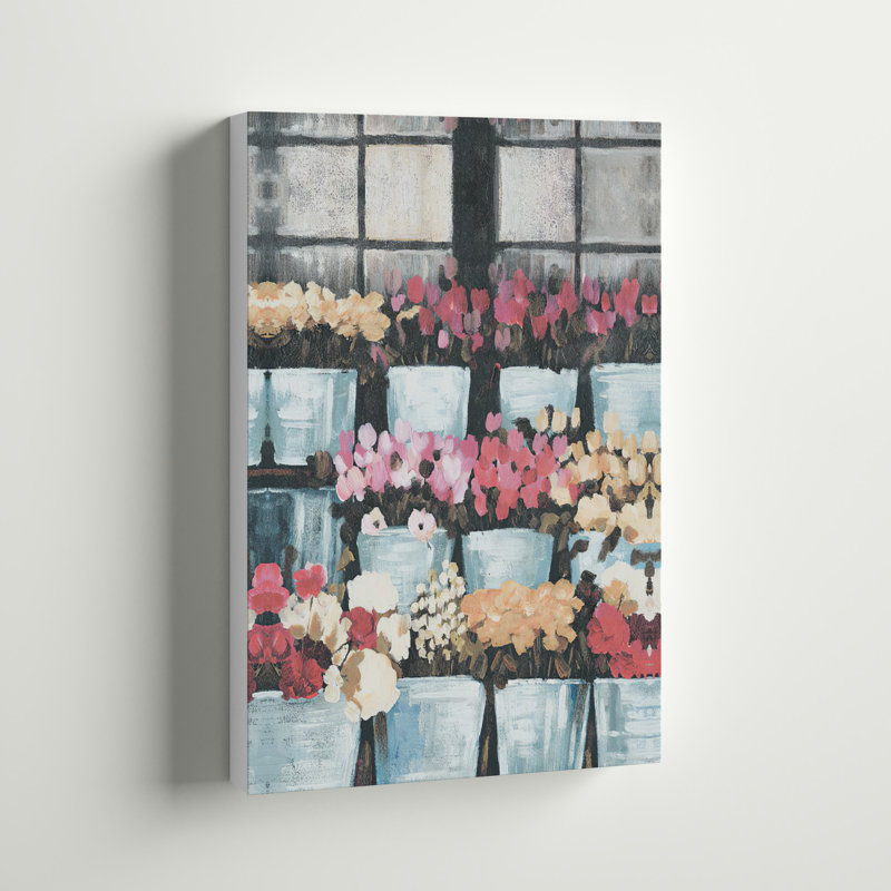 Magasiner les fleurs de fenêtre-impression sur toile