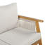 Canapé d'extérieur moderne 3 places en bois d'acacia et tissage de corde avec coussins amovibles
