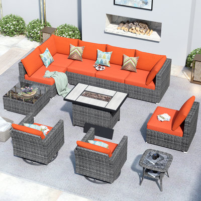 8 - Person Patio Conversation Set with Cushions