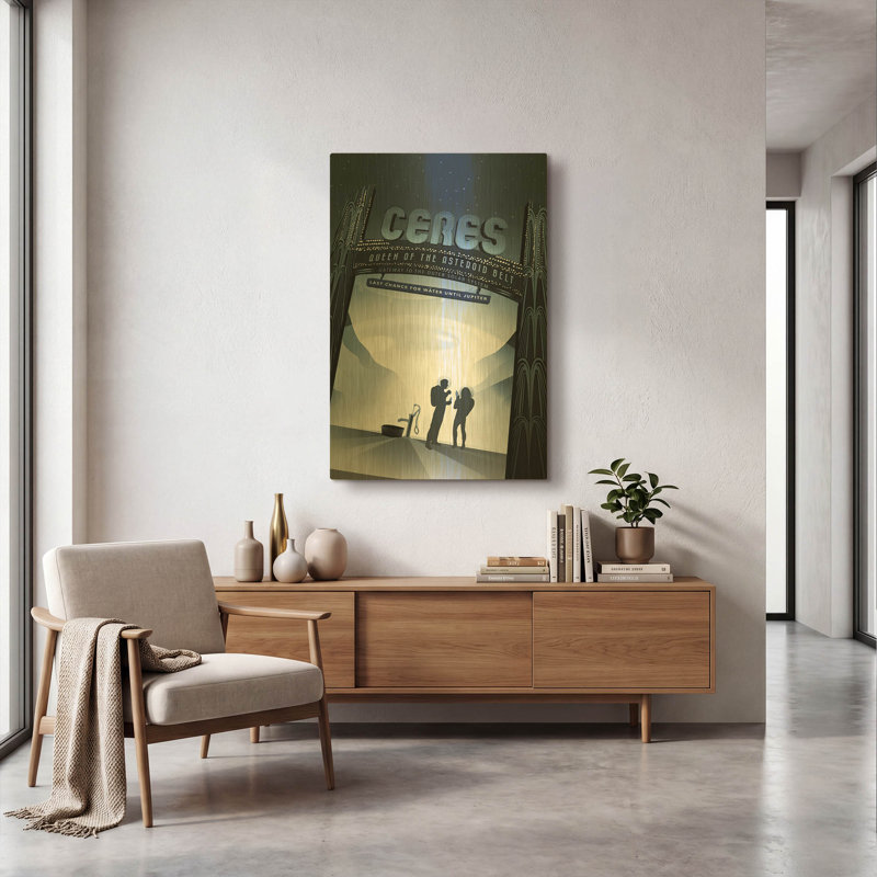  «Ceres» par la NASA, art mural en métal doré, 24 po x 36 po, 24 po x 36 po