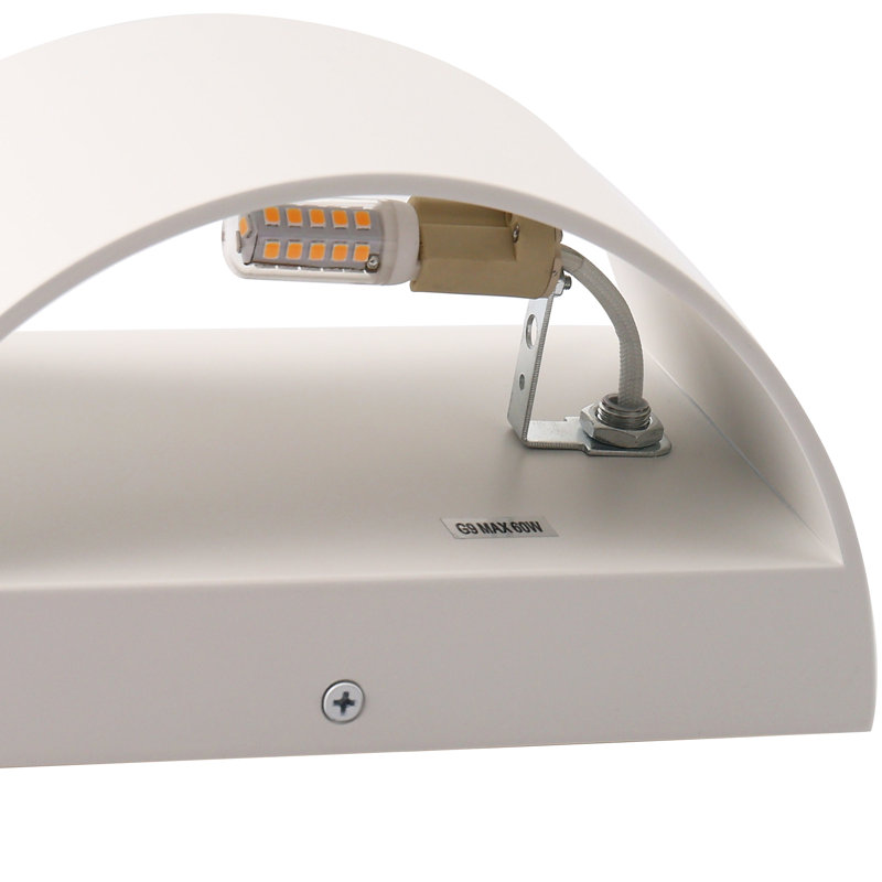 Elijuah Plastic Flush Mounted Sconce, White