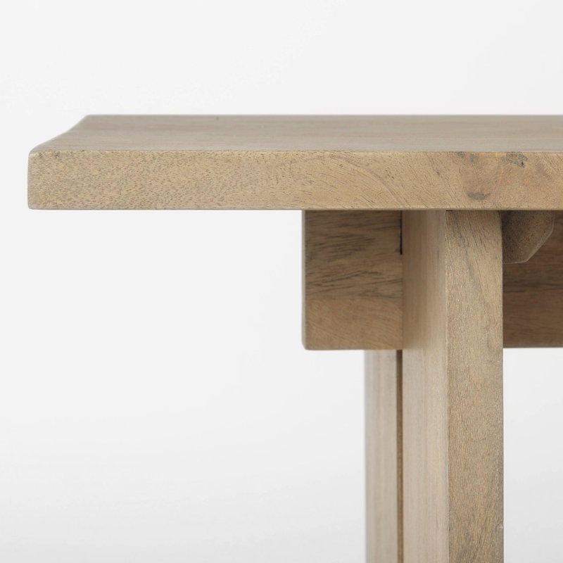 Banc en bois massif Dalina, Brun naturel